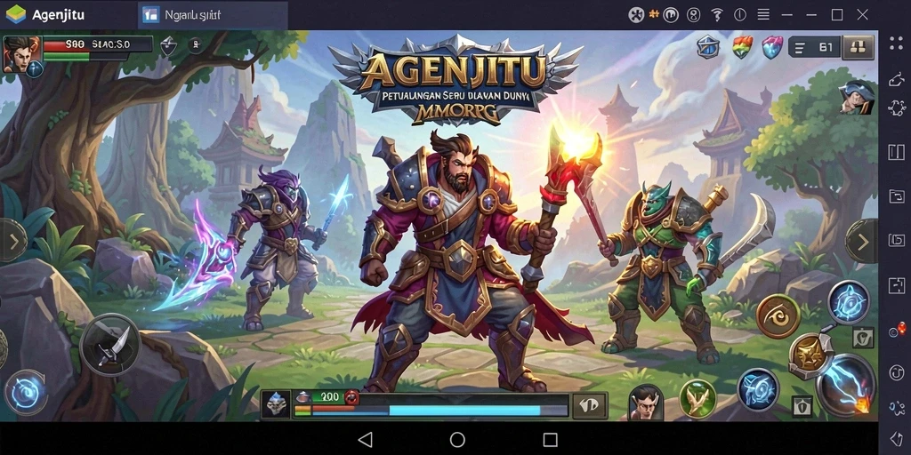 Tampilan menarik dari gameplay AGENJITU di dunia MMORPG.