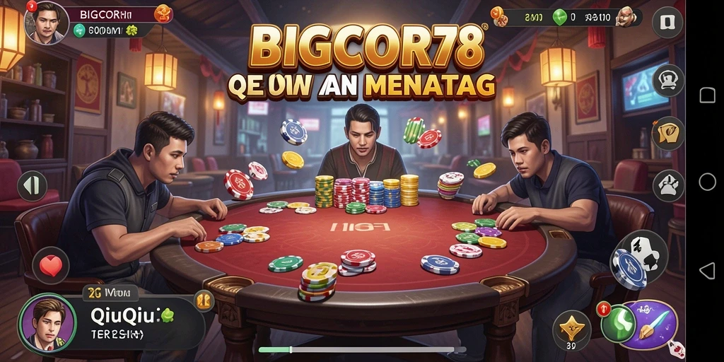 Tampilan gameplay QiuQiu yang menegangkan dan menarik.