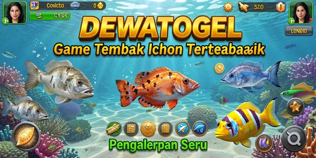 Gameplay seru DEWATOGEL dengan ikan yang beragam.