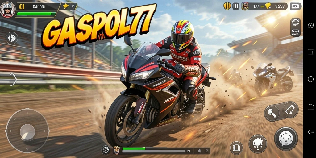 Gameplay GASPOL77 yang mendebarkan dalam balapan motor.