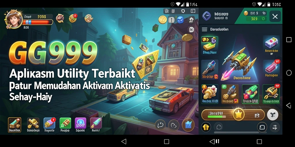 Screenshot utama GG999 yang menunjukkan fitur-fitur Utility yang intuitif.