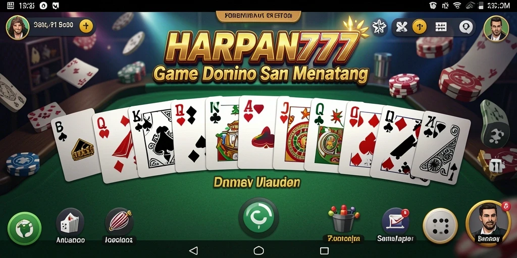 Tampilan menarik dari gameplay Domino di HARAPAN777.