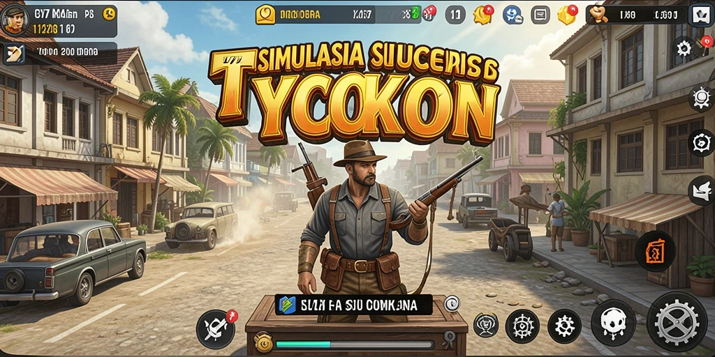 Screenshot gameplay L777 yang menunjukkan pengelolaan bisnis Tycoon.