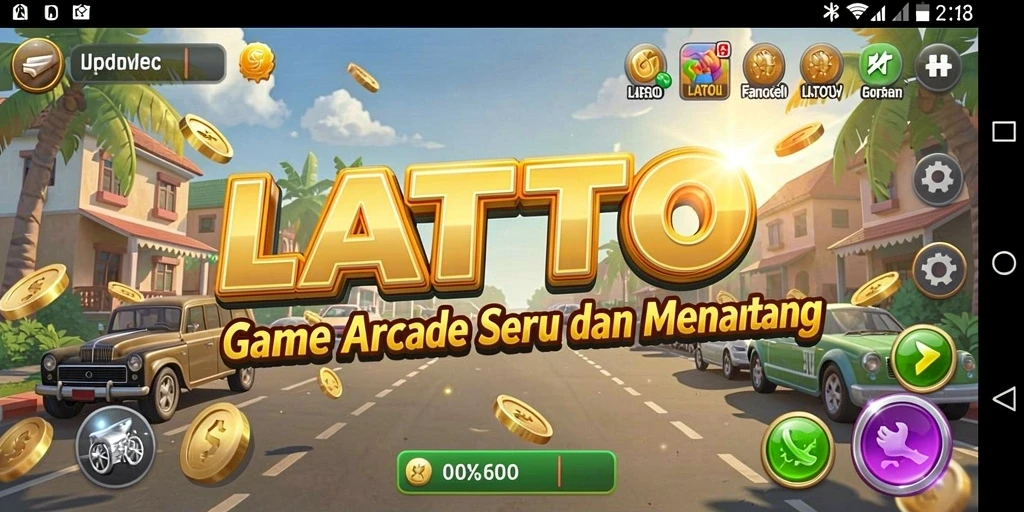 Screenshot gameplay LATOTO menampilkan aksi seru dan tantangan dalam game Arcade.