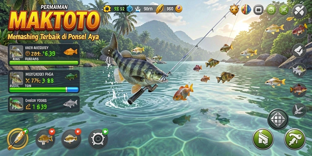Tangkapan ikan yang spektakuler di gameplay MAKTOTO.