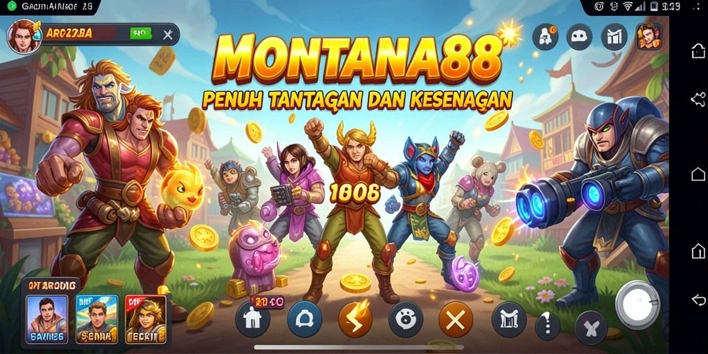 Screenshot gameplay MONTANA88 yang menampilkan aksi seru di arena.