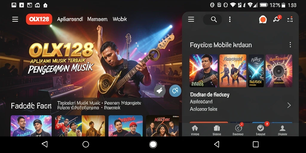 Tampilan gameplay OLX128 dengan berbagai pilihan musik.
