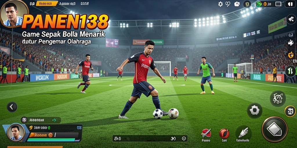 Gameplay seru PANEN138 dengan aksi pertandingan sepak bola.