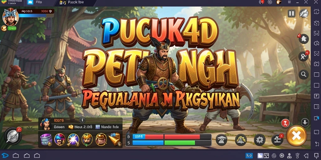 Screenshot utama PUCUK4D menampilkan pertarungan seru dalam dunia RPG.