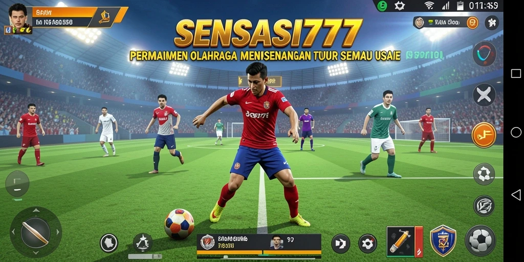 Tangkapan layar gameplay SENSASI777 yang menampilkan aksi seru olahraga.