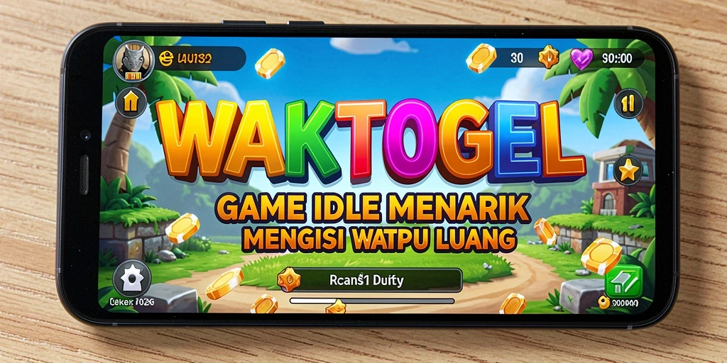 Tampilan gameplay menakjubkan dari WAKTOGEL dalam genre Idle.