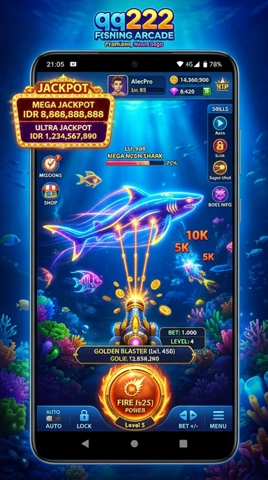 Tampilan halaman utama qq222 dengan menu aplikasi.